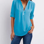 Casual Dames Blouse met Rits - Visconte