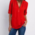 Casual Dames Blouse met Rits - Visconte