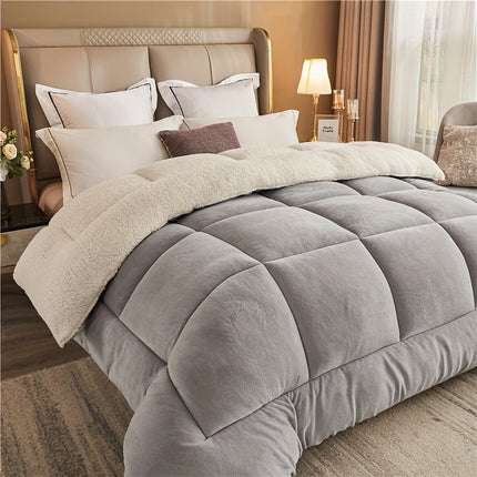 Drie-laags Dekbed van 100% Polyester | Comfortabel en Warm voor Herfst en Winter | Omkeerbare Dekbedden in Blauw, Roze, Grijs | Machinewasbaar | Verkrijgbaar in 150x200cm, 173x224cm, 203x229cm | Ideaal voor Koude Nachten