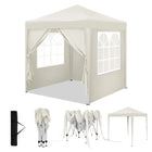 WOLTU Opvouwbare Tuinpaviljoen Pergola 2x2m met 4 Zijwanden Verstelbare Hoogte UV-Bescherming Waterdicht met Draagtas | WOLTU Partytent 2x2m Grijs Waterdicht UV-bescherming Tuinpaviljoen Opvouwbaar Met Hierbij 4 Zijwanden & Draagzak