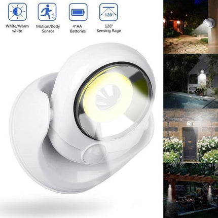 Action-Motion LED Lamp | Bewegingsdetectie 360° | 450 Lumen Ultrahelder | Draadloos Buiten/Binnen | Waterdicht | Energiebesparende Timer | Eenvoudige Installatie Zelfklevende Tape | Lange Levensduur 100.000 uur