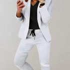 HOPE | Tweedelige set met getailleerde geruite blazer en bijpassende broek - Visconte