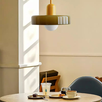 Bauhaus Design Hanglamp | Gekleurd Glas | Modern Interieur | Energiezuinig | Kies Jouw Ruimte | Eyecatcher Verlichting