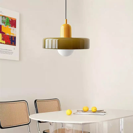 Bauhaus Design Hanglamp | Gekleurd Glas | Modern Interieur | Energiezuinig | Kies Jouw Ruimte | Eyecatcher Verlichting