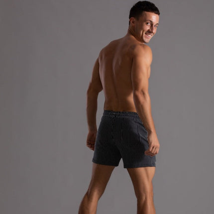 Retro Zwemshort Heren | Sneldrogende Polyester Ribstof | Slim Fit | Elastische Tailleband | Binnenvoering | Zomer Casual