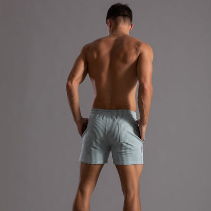 Retro Zwemshort Heren | Sneldrogende Polyester Ribstof | Slim Fit | Elastische Tailleband | Binnenvoering | Zomer Casual