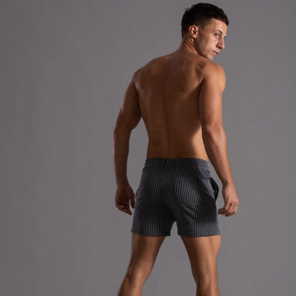 Retro Zwemshort Heren | Sneldrogende Polyester Ribstof | Slim Fit | Elastische Tailleband | Binnenvoering | Zomer Casual
