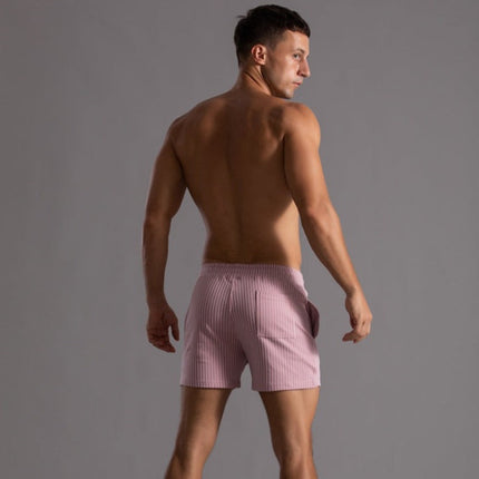 Retro Zwemshort Heren | Sneldrogende Polyester Ribstof | Slim Fit | Elastische Tailleband | Binnenvoering | Zomer Casual