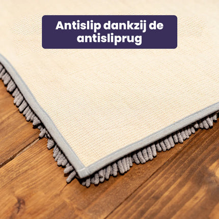 Absorberende Hondenmat CleanPaw | Geschikt Voor Alle Vloeren | Anti-slip Design | Wasmachinebestendig | Vuil- en Wateropvang | Ideaal Tegen Vuile Poten | Duurzame Vezels | Voor Parket Tegels Hout Marmer | Dierenbenodigdheden