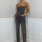 Cato | Strapless Luxe Jumpsuit Dames | Glanzende Stoffen | Elegante Aansluitende Pasvorm | Perfect Voor Gala Feest Diners | Stretch Comfort