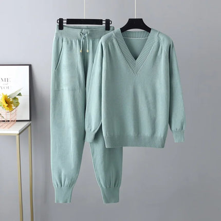 Zara Vrouwelijke Mode Set | Comfortabele Gebreide Trui met Stijlvolle Broek | Luxe Stoffen | Diverse Kleuren | Perfecte Pasvorm | Trendy Outfit voor Dagelijks Gebruik | Elegante Look | Modieuze Damesset | Bovenkleding & Broekcombinatie