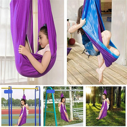 Calm Cocoon Hangmat Voor Kinderen | Sensorisch Ontwikkelingsspeelgoed | Therapeutisch Effect | Motorische Vaardigheden | Evenwicht & Focus | Ademend Katoenmateriaal | Verkrijgbaar in Maten S en M | Geruststellende Schommelervaring