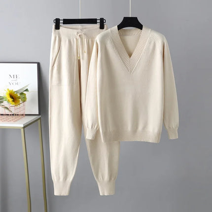 Zara Vrouwelijke Mode Set | Comfortabele Gebreide Trui met Stijlvolle Broek | Luxe Stoffen | Diverse Kleuren | Perfecte Pasvorm | Trendy Outfit voor Dagelijks Gebruik | Elegante Look | Modieuze Damesset | Bovenkleding & Broekcombinatie