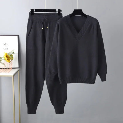 Zara Vrouwelijke Mode Set | Comfortabele Gebreide Trui met Stijlvolle Broek | Luxe Stoffen | Diverse Kleuren | Perfecte Pasvorm | Trendy Outfit voor Dagelijks Gebruik | Elegante Look | Modieuze Damesset | Bovenkleding & Broekcombinatie