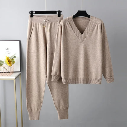 Zara Vrouwelijke Mode Set | Comfortabele Gebreide Trui met Stijlvolle Broek | Luxe Stoffen | Diverse Kleuren | Perfecte Pasvorm | Trendy Outfit voor Dagelijks Gebruik | Elegante Look | Modieuze Damesset | Bovenkleding & Broekcombinatie