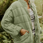 Helene Overgangsjas | Oversized Damesjack Polyester Stijlvol Warm | Donkergrijs Zwart Donkerblauw Lichtblauw Abrikoos Legergroen Khaki Roze S-2XL