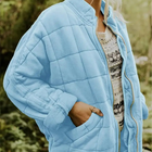 Helene Overgangsjas | Oversized Damesjack Polyester Stijlvol Warm | Donkergrijs Zwart Donkerblauw Lichtblauw Abrikoos Legergroen Khaki Roze S-2XL