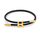 Armband Koord Gevlochten | Stijlvolle Metalen H-Sluiting | Modern Ontwerp | Veelzijdige Kleurenopties | Uniseks Accessoire | Tijdloos Vakmanschap | Minimalistisch & Laagjesstijl | Elegant Design | Fashion Statement
