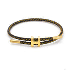 Armband Koord Gevlochten | Stijlvolle Metalen H-Sluiting | Modern Ontwerp | Veelzijdige Kleurenopties | Uniseks Accessoire | Tijdloos Vakmanschap | Minimalistisch & Laagjesstijl | Elegant Design | Fashion Statement