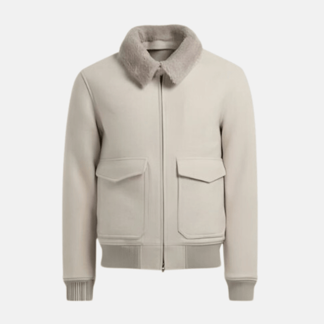 Winterjas Heren Beige | Stijlvolle Bomber met Zachte Voering | Regular Fit Design | Duurzaam en Modieus | Ribgebreide Boorden en Meerdere Zakken | Ideaal voor Koude Dagen | Moderne en Casual Uitstraling