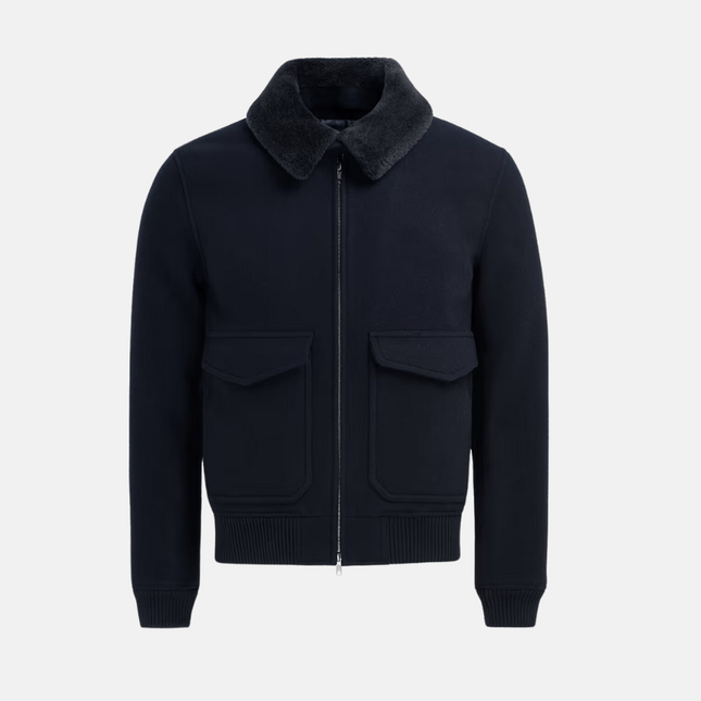 Winterjack Heren Blauw | Regular Fit | Puento Fortade | Zachte Voering | Klassieke Rib Boorden | Duurzaam Nylon Polyester | Meerdere Zakken | Stijlvol Warm | Bomberstijl | Marineblauw | Essentieel Kledingstuk | Stijlvolle Look Winter