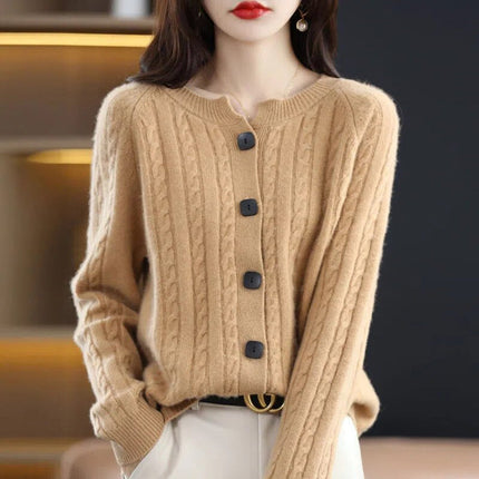 Samira Wollen Damesvest | Losse Pasvorm | Hoogwaardig Wol | Warme Elegante Look | Stijlvolle Knopen | Comfort en Stijl | Veelzijdig te Combineren | Ideale Laag voor Koude Dagen | Essentiële Garderobe toevoeging