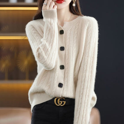 Samira Wollen Damesvest | Losse Pasvorm | Hoogwaardig Wol | Warme Elegante Look | Stijlvolle Knopen | Comfort en Stijl | Veelzijdig te Combineren | Ideale Laag voor Koude Dagen | Essentiële Garderobe toevoeging