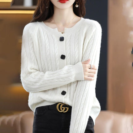 Samira Wollen Damesvest | Losse Pasvorm | Hoogwaardig Wol | Warme Elegante Look | Stijlvolle Knopen | Comfort en Stijl | Veelzijdig te Combineren | Ideale Laag voor Koude Dagen | Essentiële Garderobe toevoeging