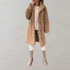 Dames Winterjas | Lange Teddyjas Warmte & Stijl | Beige Wintercoat Elegantie | Modieuze Warme Damesjas | Zoey Luxueus & Zacht