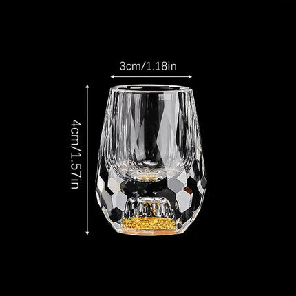 Luxe Kristallen Shotglazen Set 6 stuks | Hoogwaardig Kristal Design | Ideaal voor Whisky Wodka Likeur | Feestelijke Sfeer | Tijdloze Elegantie | Makkelijk Onderhoud | Perfect voor Diners en Feestjes | Verfijning in Elk Detail