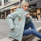 Dames Winterjack | Zwarte Donsjas | Winddicht & Waterdicht | Met Capuchon | Tijdloos Design | Warme Gevoerde Katoenen Jas | Perfect voor Winter 2023 | Urban-Amsterdam Collectie | Diverse Maten Beschikbaar