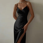 VISCONTE | Cocktailjurk Dames | Luxe Satijnen V-Hals | Strapless Avondjurk | Hoogwaardige Kwaliteit | Elegante Stijl | Tess