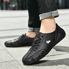 UltraFlex Leer Barefoot Schoenen | Unisex Waterdicht | Antislip Rubberzool | Comfortabele Natuurlijke Beweging | Gezonde Voeten | Duurzaam Flexibel Ontwerp | Voor Wandelen Regen Ijzige Paden | Uitstekende Grip | Voorkomt Voetproblemen
