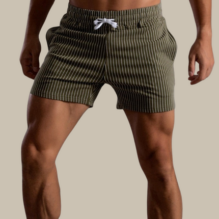 Retro Zwemshort Heren | Sneldrogende Polyester Ribstof | Slim Fit | Elastische Tailleband | Binnenvoering | Zomer Casual