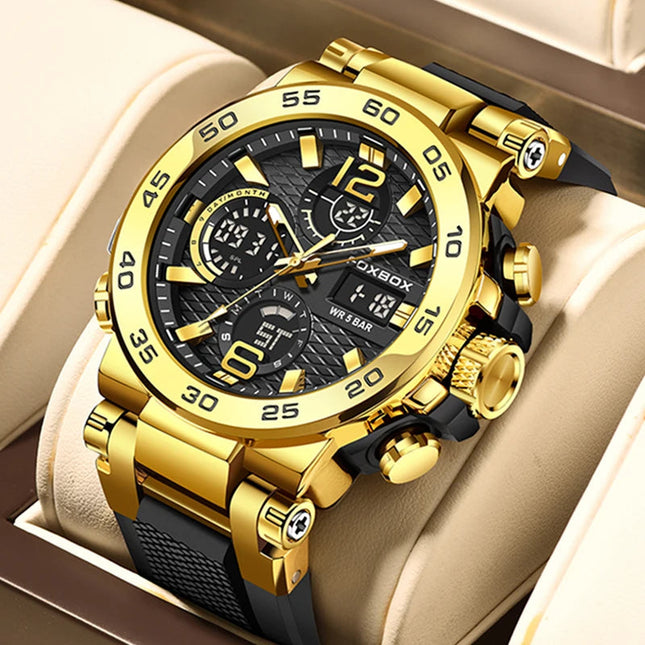 Jacob | Sportief Heren Horloge | Elegante Quartz Klok | Waterbestendig & Schokbestendig | Multifunctionele Functies | Comfortabele Band | Ideaal Voor Sport & Dagelijks Gebruik | Moderne Stijl | Exacte Tijd | Perfect Voor Actieve Levensstijl