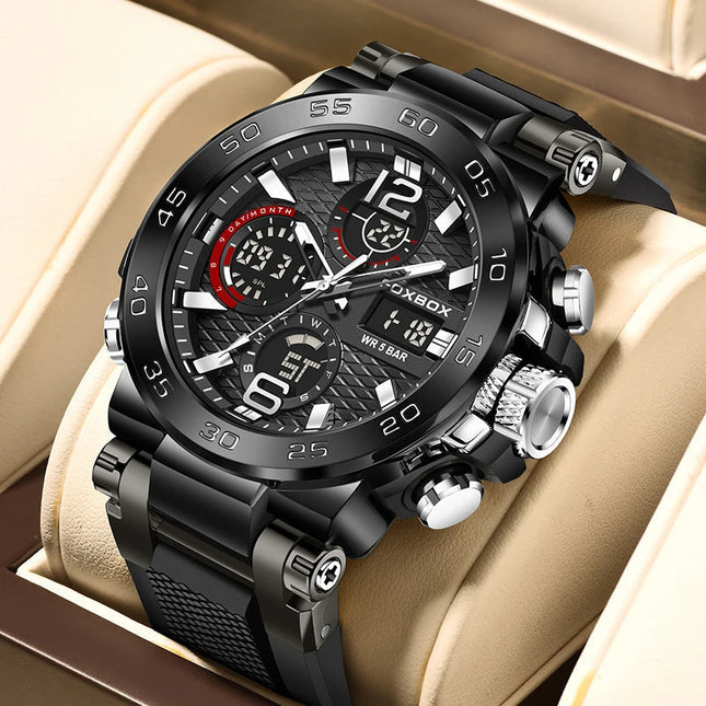 Jacob | Sportief Heren Horloge | Elegante Quartz Klok | Waterbestendig & Schokbestendig | Multifunctionele Functies | Comfortabele Band | Ideaal Voor Sport & Dagelijks Gebruik | Moderne Stijl | Exacte Tijd | Perfect Voor Actieve Levensstijl