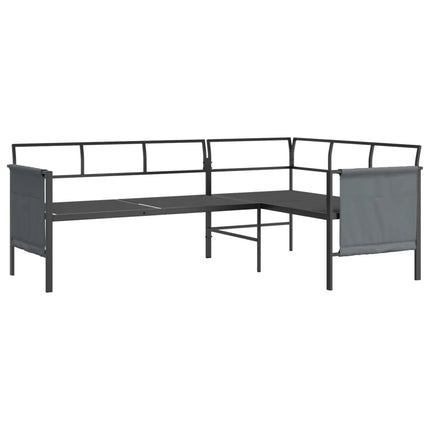 2-delige patio loungeset met sofa en bijzettafel voor buiten | Tuin loungeset buiten met opbergtassen en koffietafel voor terras en tuin