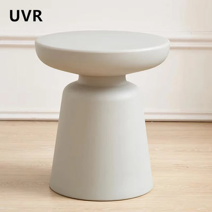 Theetafel UVR | Moderne Ronde Bijzettafel Living Room | Kleine Balkon Tafel | Minimalistisch Design |  Zwart Kunststof Tafel UVR