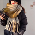 Scarvello | Regenboog Cashmere Dames Sjaal | Warme Zachte Dikke Winteraccessoire | Modieuze Grote Kleurrijke Wollen Sjaal | 38x230cm