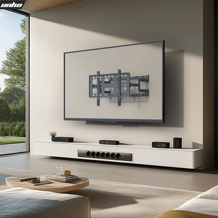Volledig Beweegbare Articulerende TV Beugel  Wandhouder voor 40-85 Inch Draaibaar Links en Rechts | TV Beugel Muurbevestiging Volledig Beweegbaar 40-85 Inch | Met Draaifunctie | Geschikt voor Flatscreen | Zware Staalconstructie