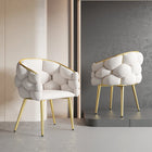 1 stuks Luxe Fluwelen Eetkamerstoelen met Vergulde IJzeren Poten, Moderne Make-up Stoelen voor Eetkamer, Woonkamer of Slaapkamer | Luxe Fluwelen Eetkamerstoel Goudkleurige Poten | Moderne Designstoel | Elegante Woonkamerstoel