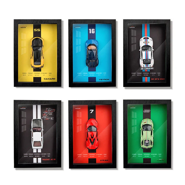 3D Die Cast Auto Model | Elegante Autolijst Decoratie | Wandkunst voor Woonkamer & Kantoor | Perfect Cadeau voor Autoliefhebbers | Hoogwaardige Kunst Collectie | Muurdecoratie Auto Thema