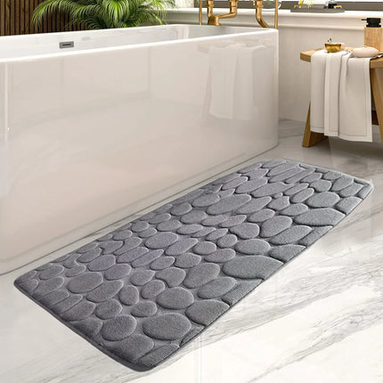 AquaGuard Badmat | Extra Groot Absorberend Vloerkleed | Antislip Veiligheid Polyester | Zacht Comfortabel Badkamerdesign | Lang Breed Formaat | Droogt Snel | Stijlvolle Elegante Look | Geschikt voor Langs Badkuipen en Wastafels