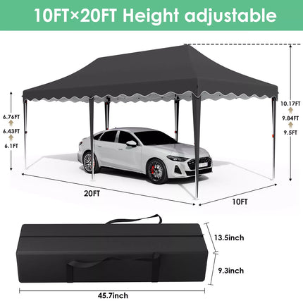 Heavy Duty Opvouwbare Paviljoen 3x6m Tuintent Pop-up Waterdicht Tuinfeest Tenten | Waterdichte Opvouwbare Paviljoen 3x6m UV50+ | Met Zijwanden | Stabiel Frame | 420D Oxford Stof | Geschikt Voor Tuinactiviteiten