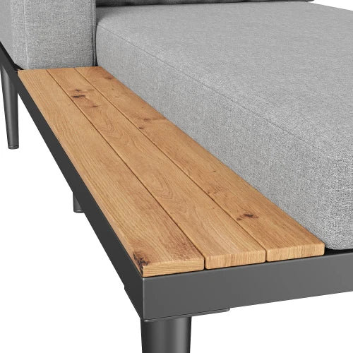 Buitenpatio ligbed, dubbele lounge bed, outdoor deck chair, multifunctionele waterdichte slaapbank, ligstoel voor terras, tuin | Multifunctionele Tuin Loungeset Waterproof Modulair Sofa 2-zits Buiten Gebruik