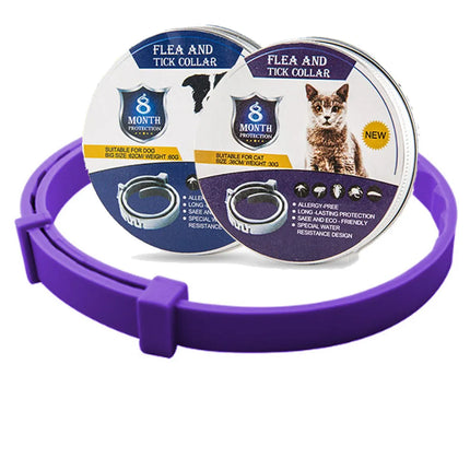 Vlooien- en Tekenband Huisdieren | Langdurige Bescherming 8 Mnd | Verstelbaar & Waterdicht | Honden & Katten | Veilig Zonder Chemie