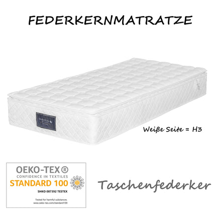 Springmatras, Koudschuim Dubbel Matras, met Veren Kern & Gewatteerde Microvezel Hoes, Ideaal voor Buikslapers, Hoogte 25cm | Lazyspace Springmatras voor koude schuim | Dubbel matras 160x200 cm | Comfortabel & Allergievriendelijk