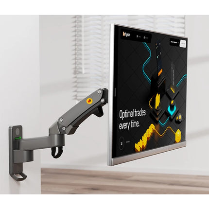 North Bayou NB F150 Gasveer 17-35 inch LED TV Muurbeugel Monitorhouder Ergonomische Arm Max. VESA 100*100mm Draaglast 3-12kg | Verstelbare TV Muurbeugel 17-35 inch Full-Motion VESA 100*100mm Zwart/Zilver