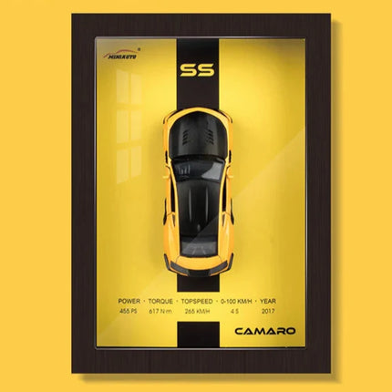 3D Die Cast Auto Model | Elegante Autolijst Decoratie | Wandkunst voor Woonkamer & Kantoor | Perfect Cadeau voor Autoliefhebbers | Hoogwaardige Kunst Collectie | Muurdecoratie Auto Thema