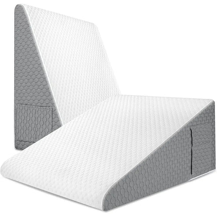 Ergonomisch Wigkussen | Ondersteunend Driehoekskussen | Geheugenfunctie Foam | Ademend | Voor Reflux en Hernstel | Reizen en Beddengoed | Polyester/Katoen | Plaid en Gestreept | ZK558 | Gewicht 1-1.5 kg | Afneembare Hoes